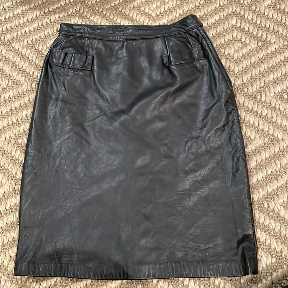 Claudel Leather Skirt